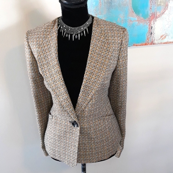 Kasper/ Single Button Front/Tweed Blazer - Picture 10 of 16